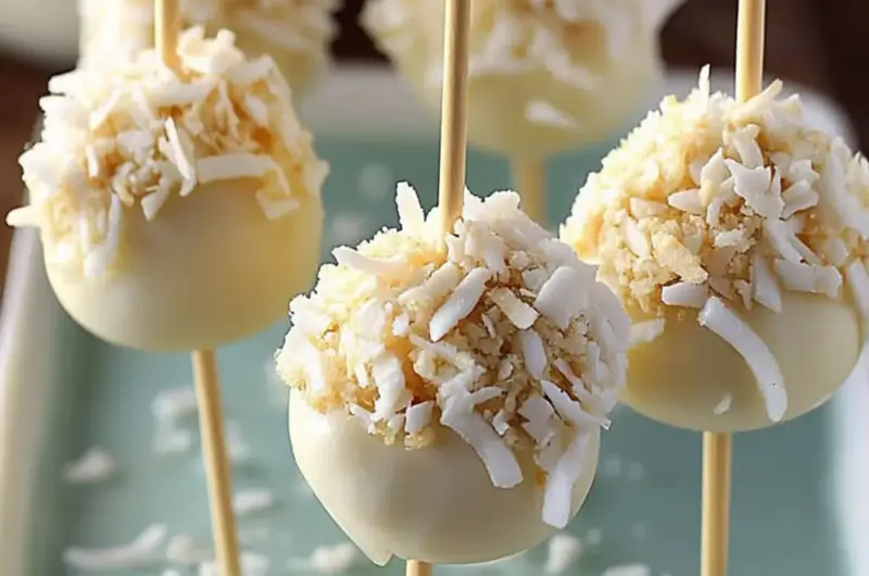 Coconut-Rum Cake Pops