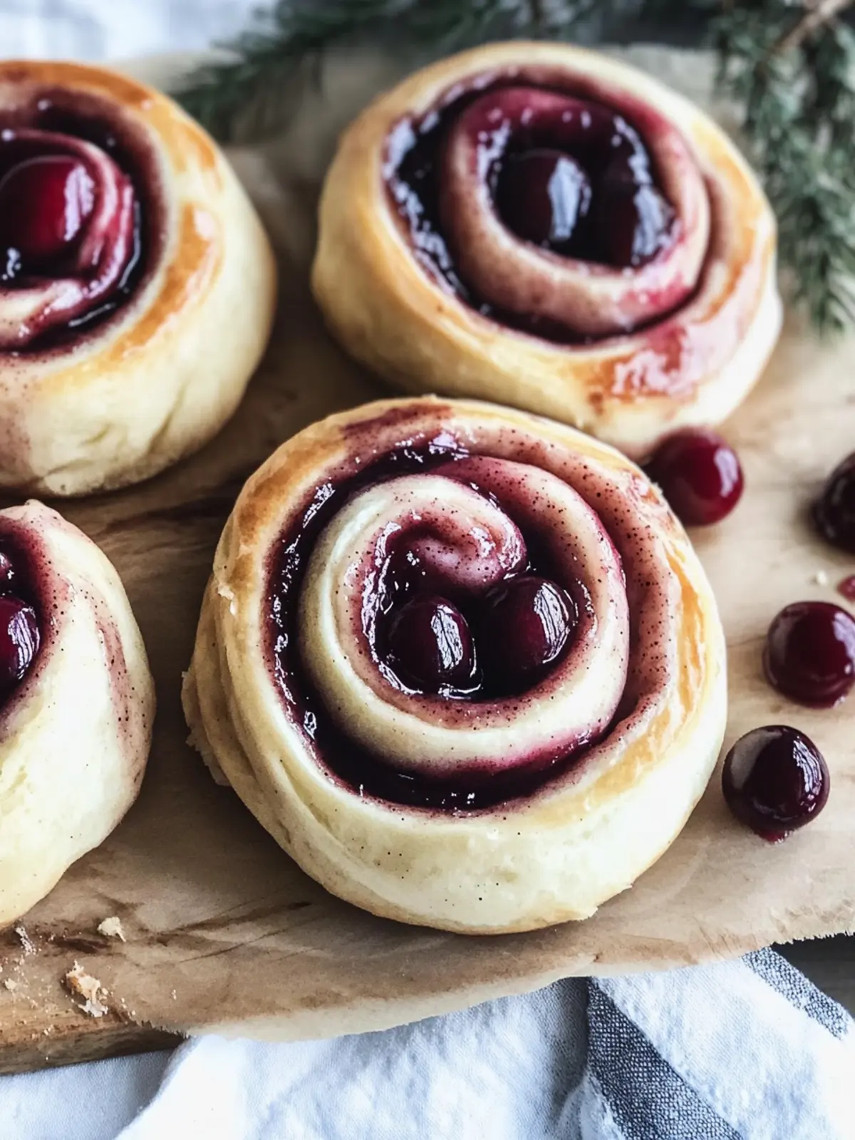 Delicious Cherry Cinnamon Rolls with Homemade Filling Magic 2 Cherry Cinnamon Rolls