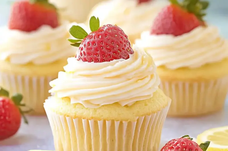 Strawberry Lemonade Cupcakes