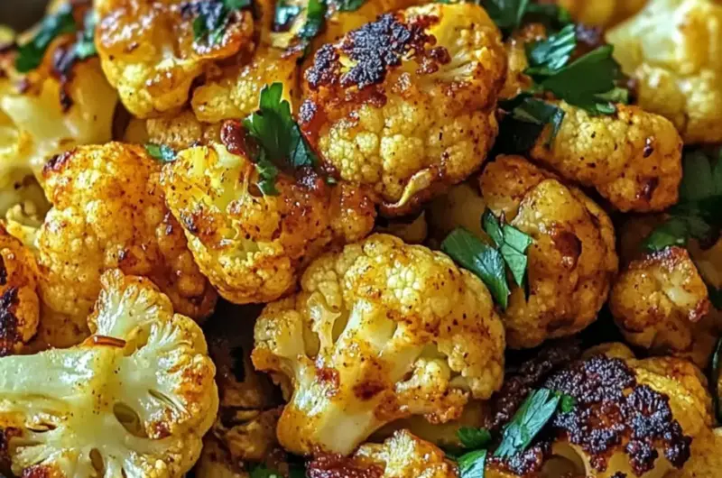 Honey Curry Roasted Cauliflower