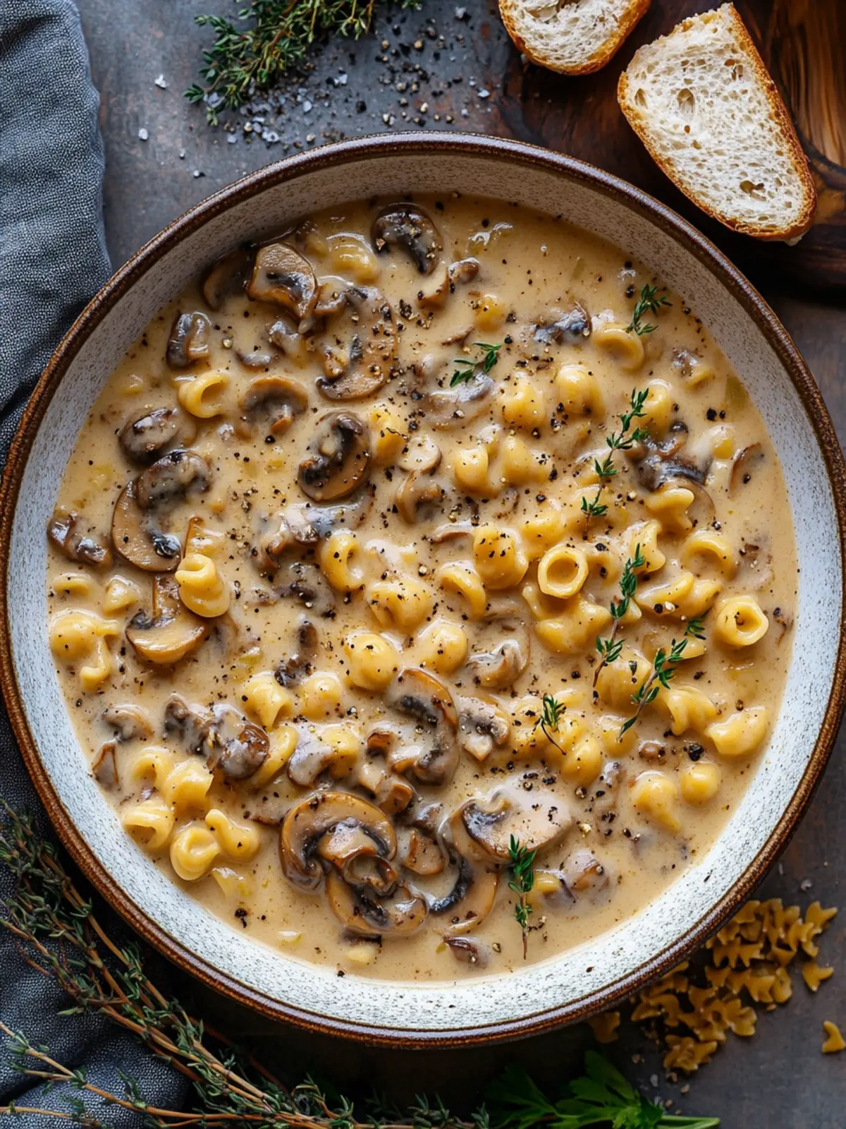 Creamy Mushroom Pasta Soup: Cozy Comfort in Every Spoonful 4 Creamy Mushroom Pasta Soup