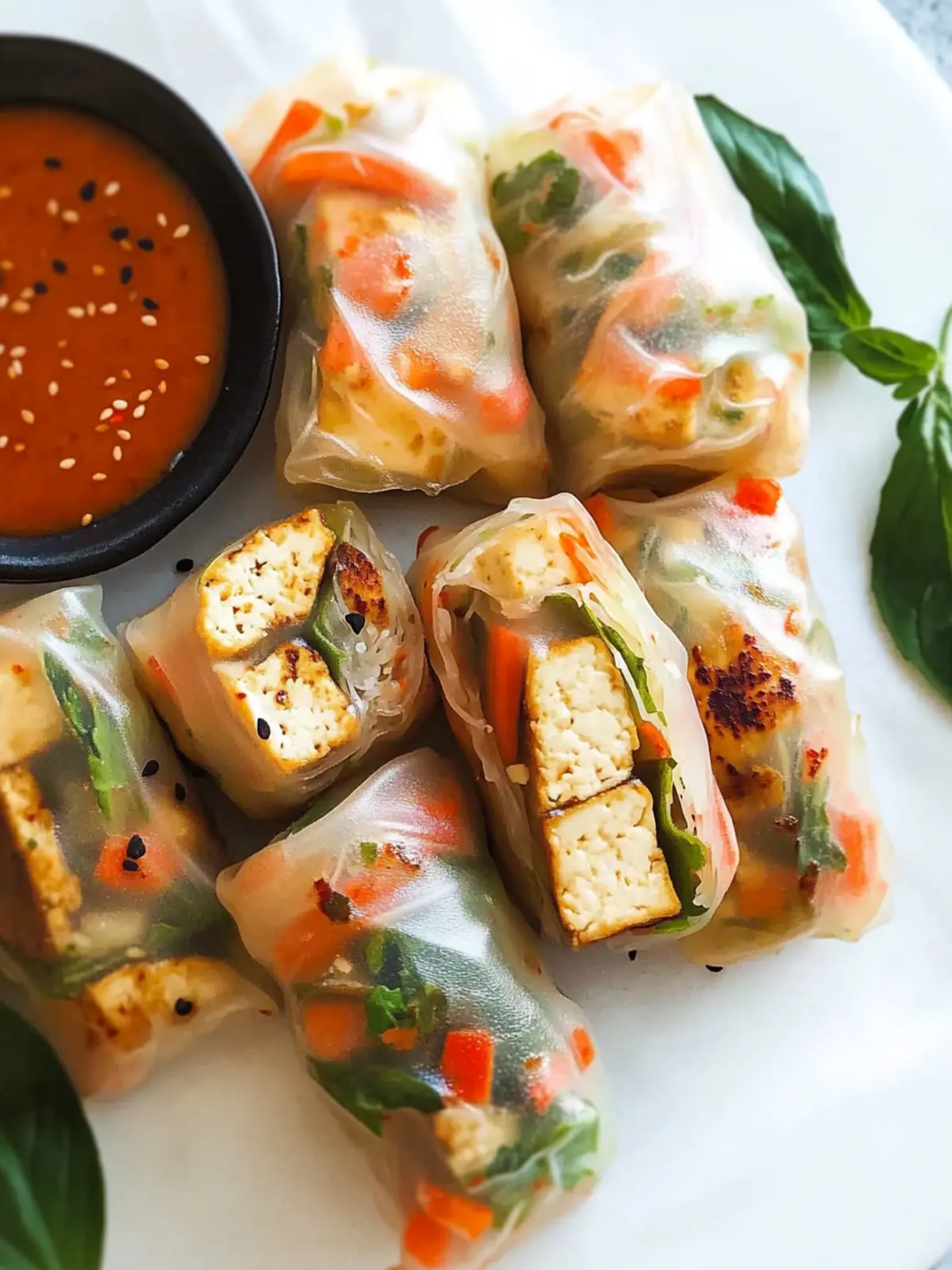 Crispy Healthy Tofu Spring Rolls: Easy & Vegan Delight 3 Healthy Tofu Spring Rolls