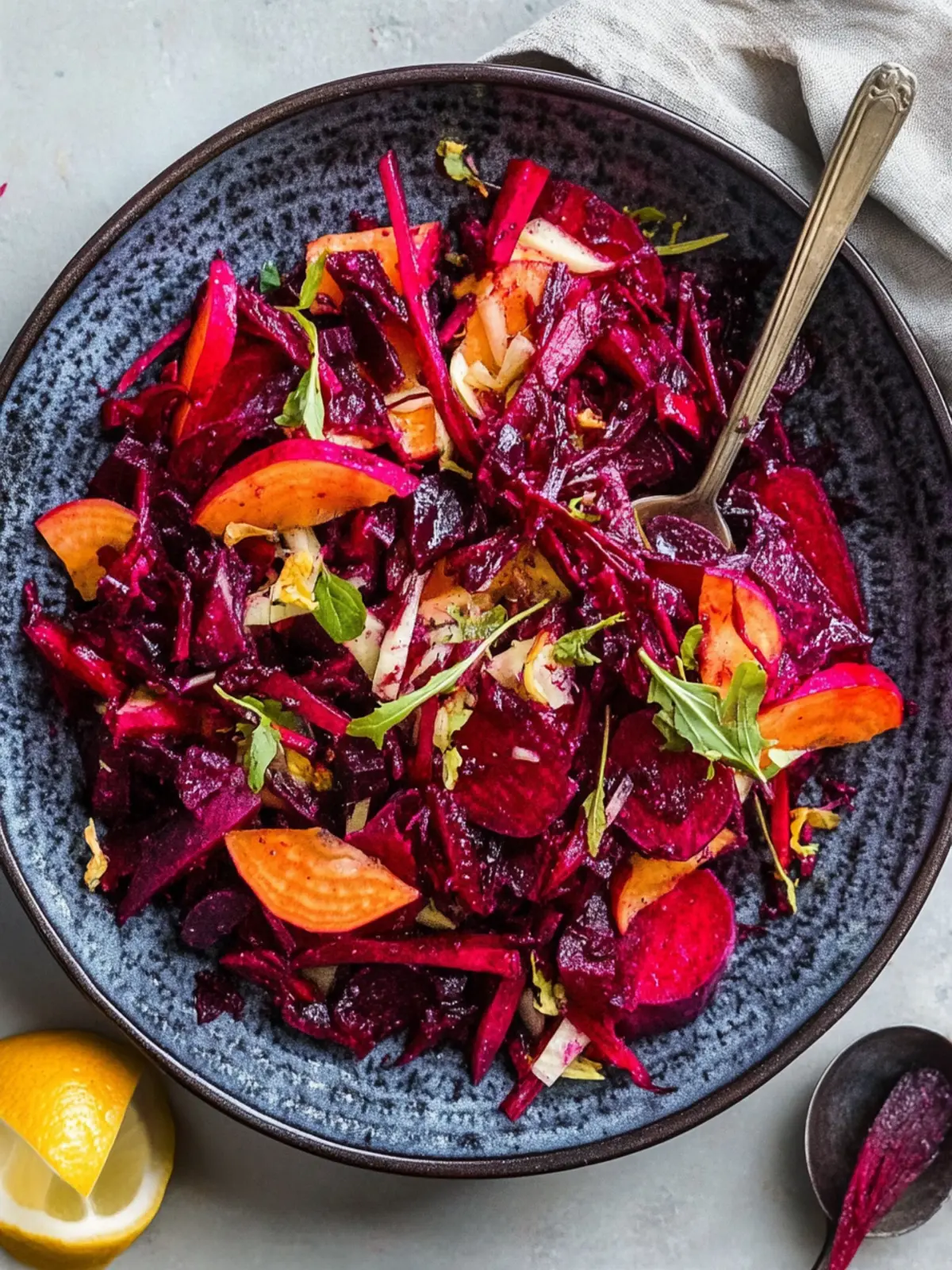 Delicious Raw Beet Salad with Apples for a Crunchy Boost 3 Raw Beet Salad