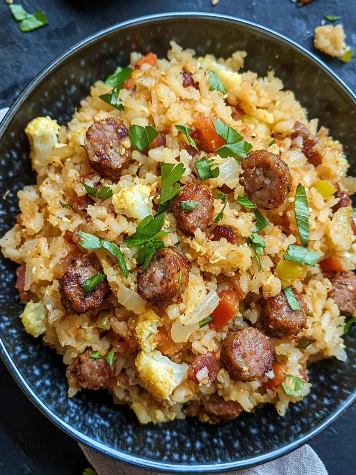 Cajun Sausage Cauliflower Rice: Quick, Healthy One-Pan Wonder 4 Cajun Sausage Cauliflower Rice