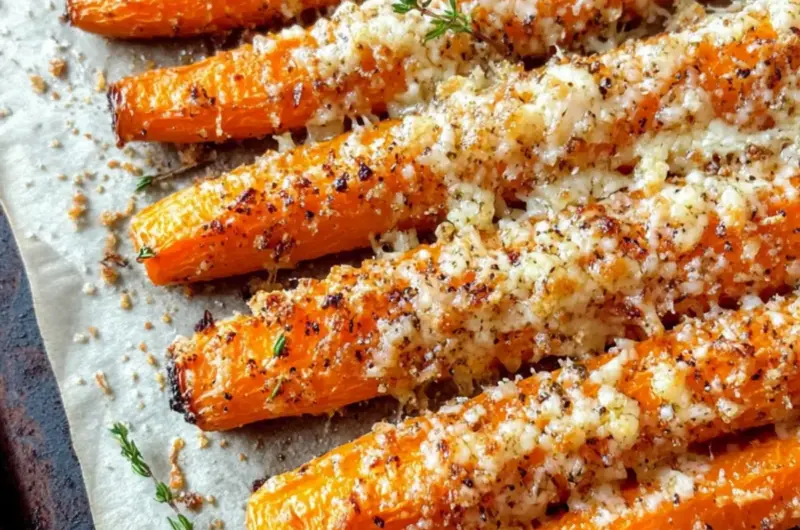 Crispy Parmesan Roasted Carrots