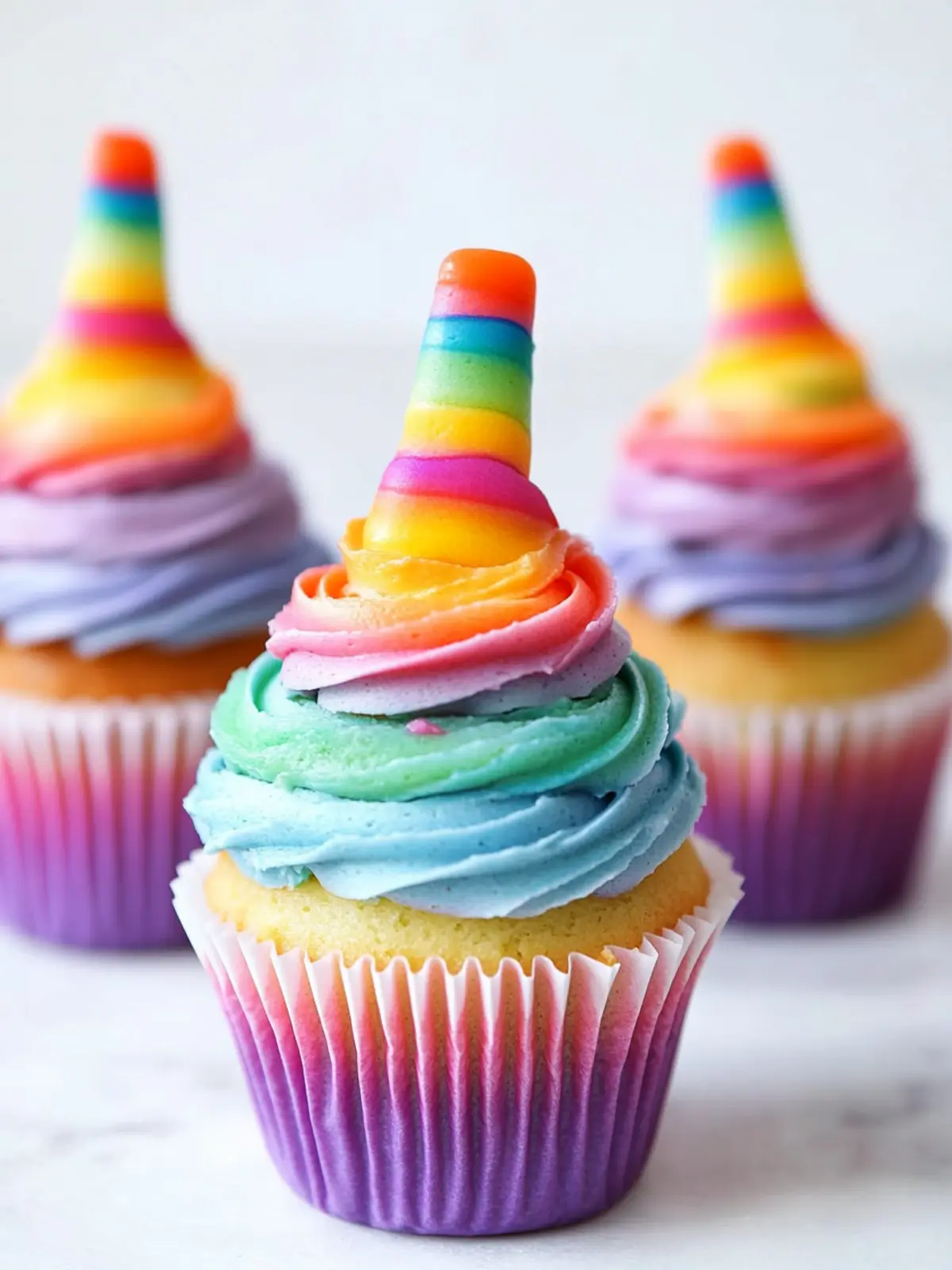 Rainbow Frosting Cupcakes That Brighten Any Celebration 3 Rainbow Frosting Cupcakes