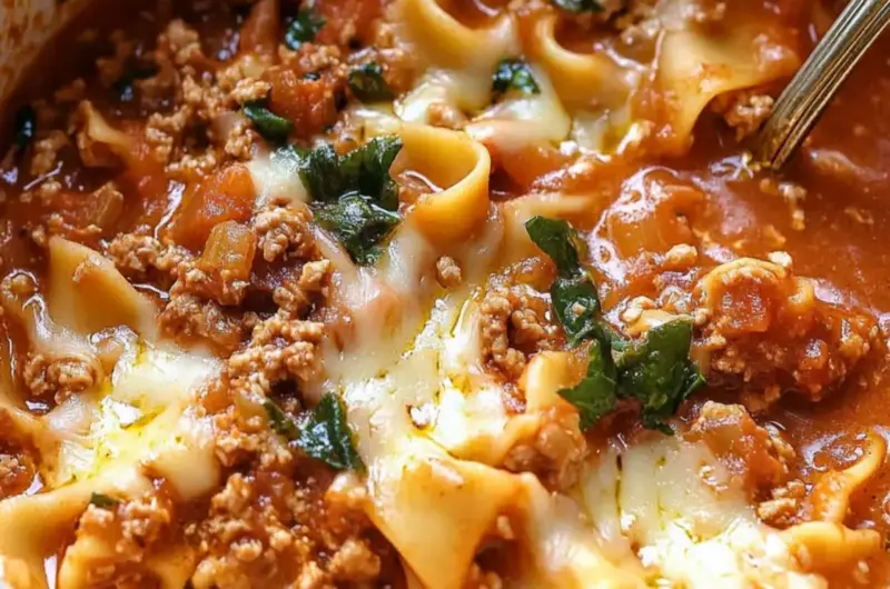One Pot Lasagna Soup