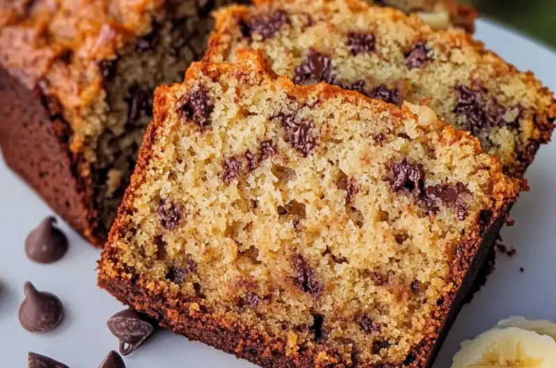 Coconut Banana Bread with Chocolate Chips