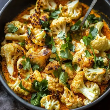 Spice-Roasted Cauliflower in Creamy Coconut Tomato Sauce 10 Spice-Roasted Cauliflower