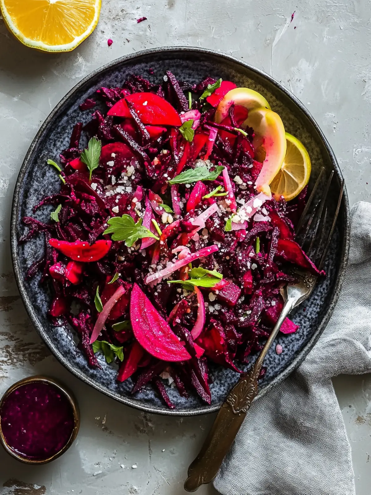 Delicious Raw Beet Salad with Apples for a Crunchy Boost 2 Raw Beet Salad