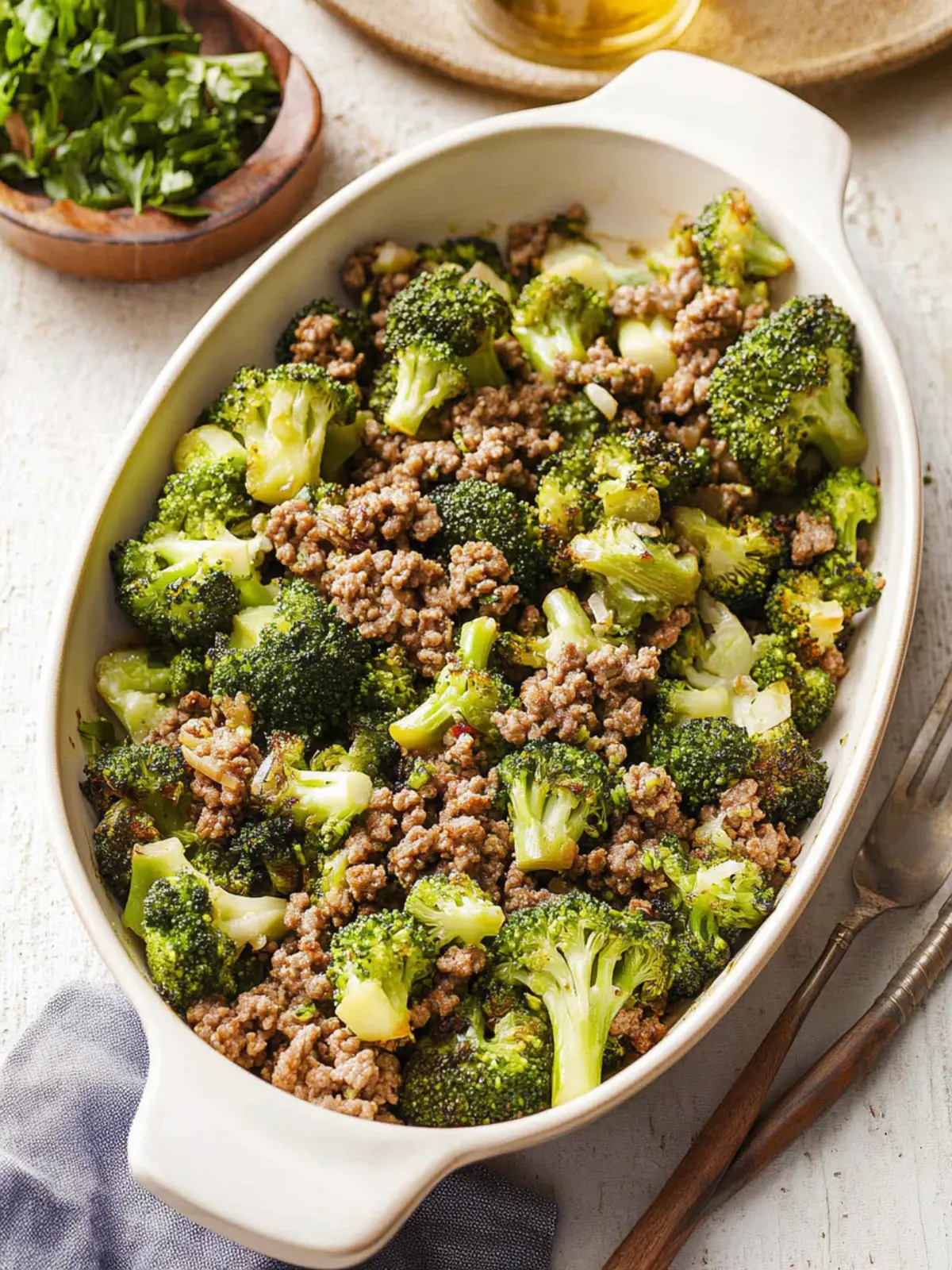 Garlic Roasted Broccoli and Ground Beef Casserole Delight 2 Garlic Roasted Broccoli and Ground Beef