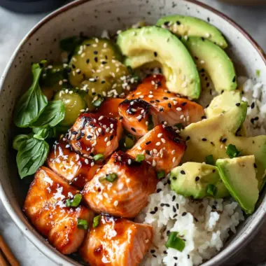 Delicious Honey Glazed Salmon Bowl Ready in Just 30 Minutes 9 Honey Glazed Salmon Bowl