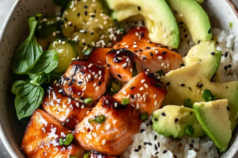 Honey Glazed Salmon Bowl