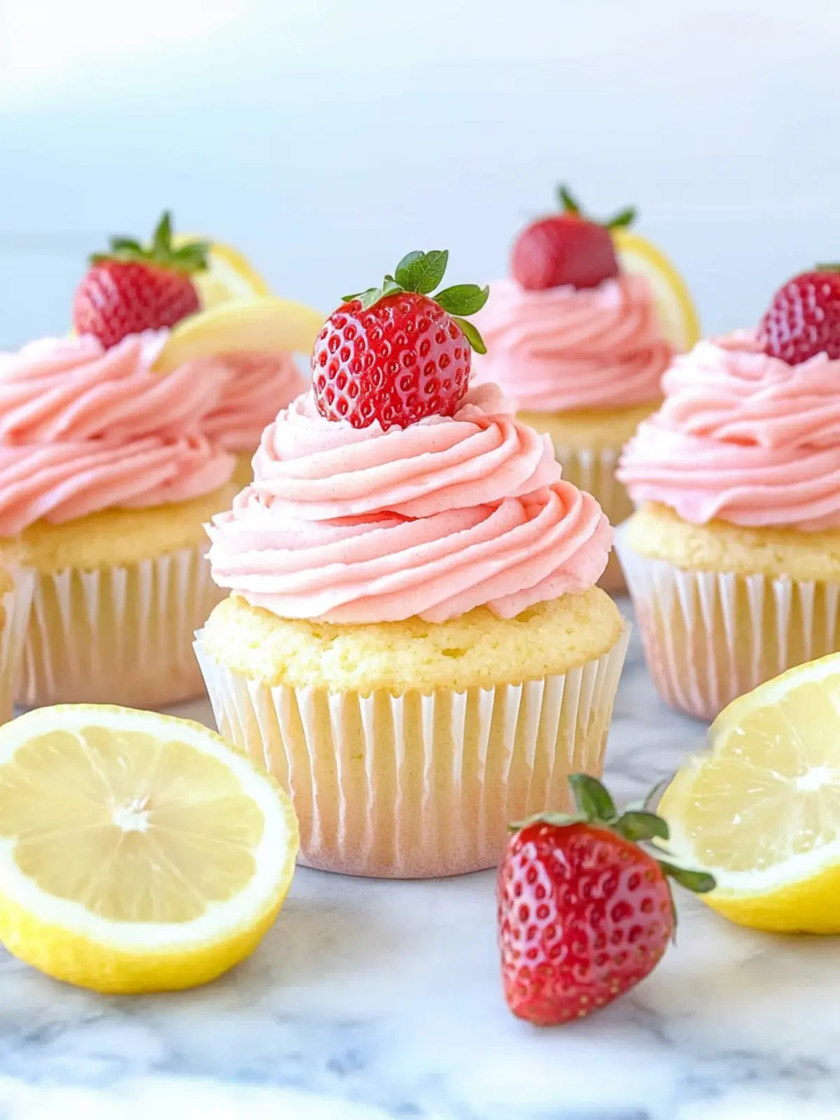 Delicious Strawberry Lemonade Cupcakes for a Sweet Summer Treat 4 Strawberry Lemonade Cupcakes