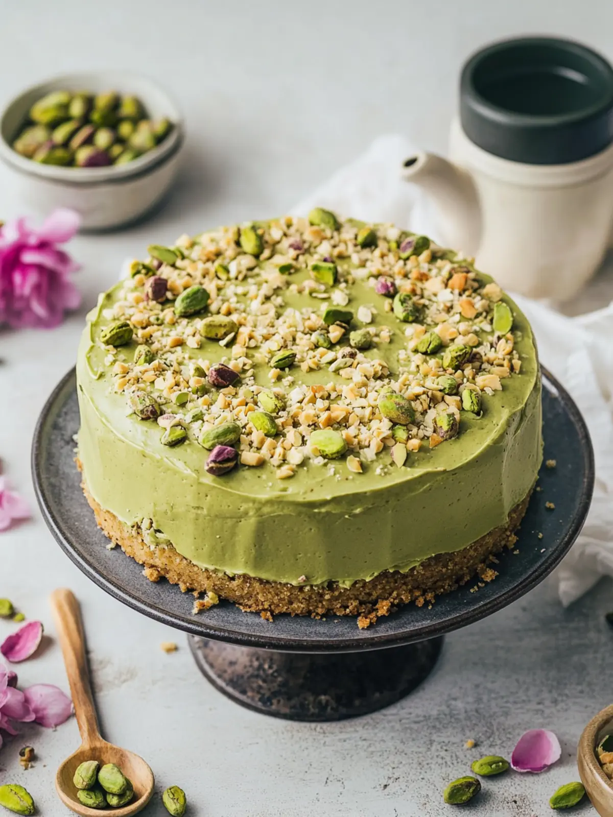 Delicious Vegan Pistachio Coffee Cake for Cozy Mornings 2 Vegan Pistachio Coffee Cake