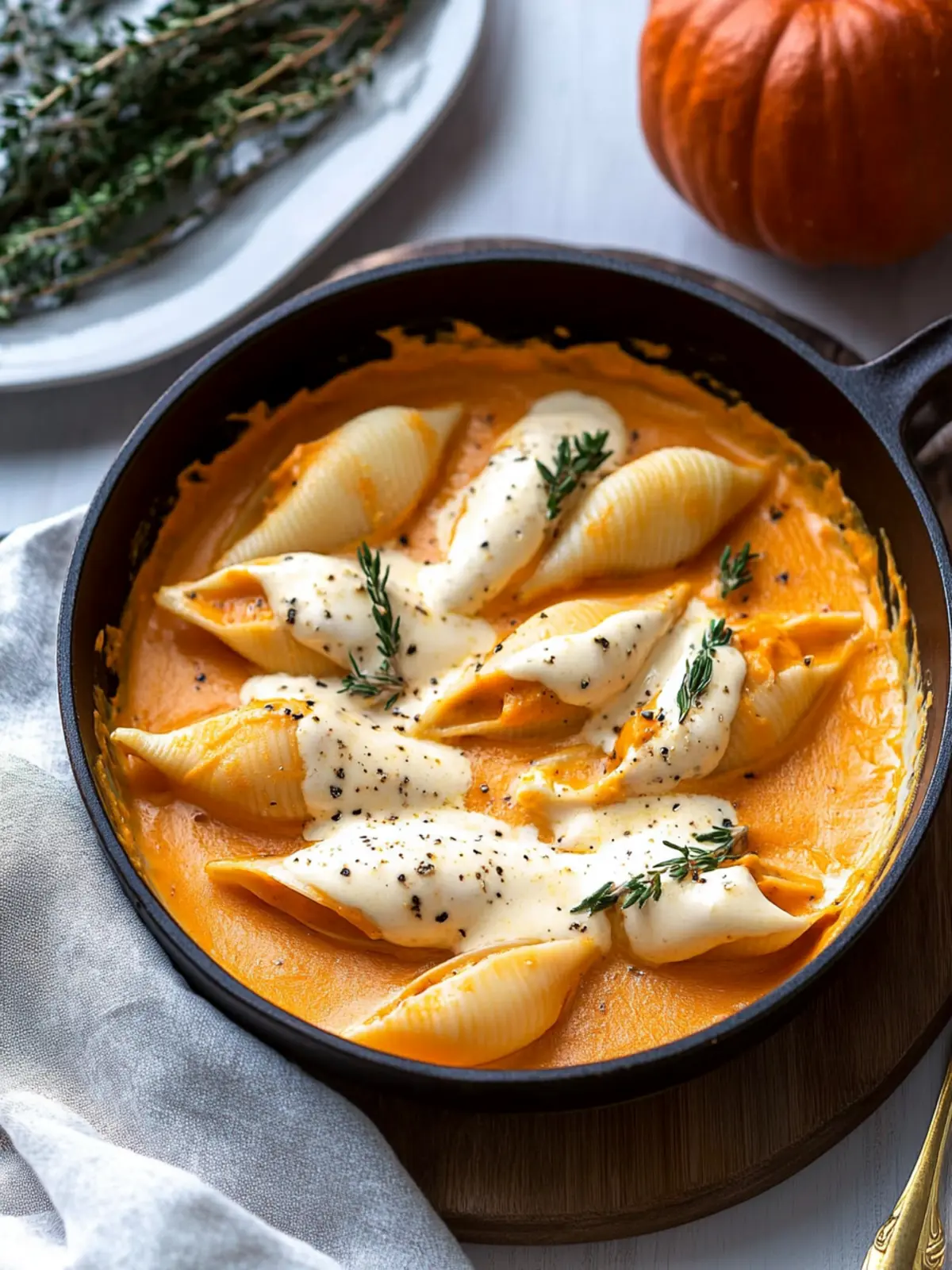 Stuffed Shells With Pumpkin Cream Sauce for Cozy Fall Nights 2 Stuffed Shells With Pumpkin Cream Sauce