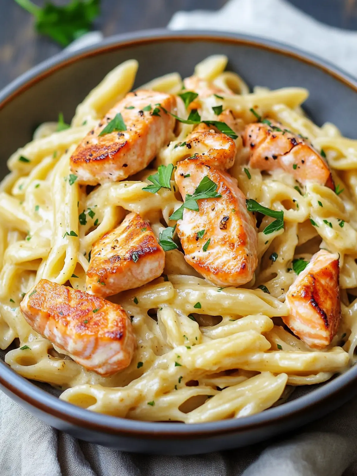 Creamy Honey Mustard Salmon Pasta You Can't Resist 3 Creamy Honey Mustard Salmon Pasta