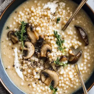 Creamy Mushroom & Pearl Couscous Soup: Your New Cozy Favorite 9 Creamy Mushroom & Pearl Couscous Soup