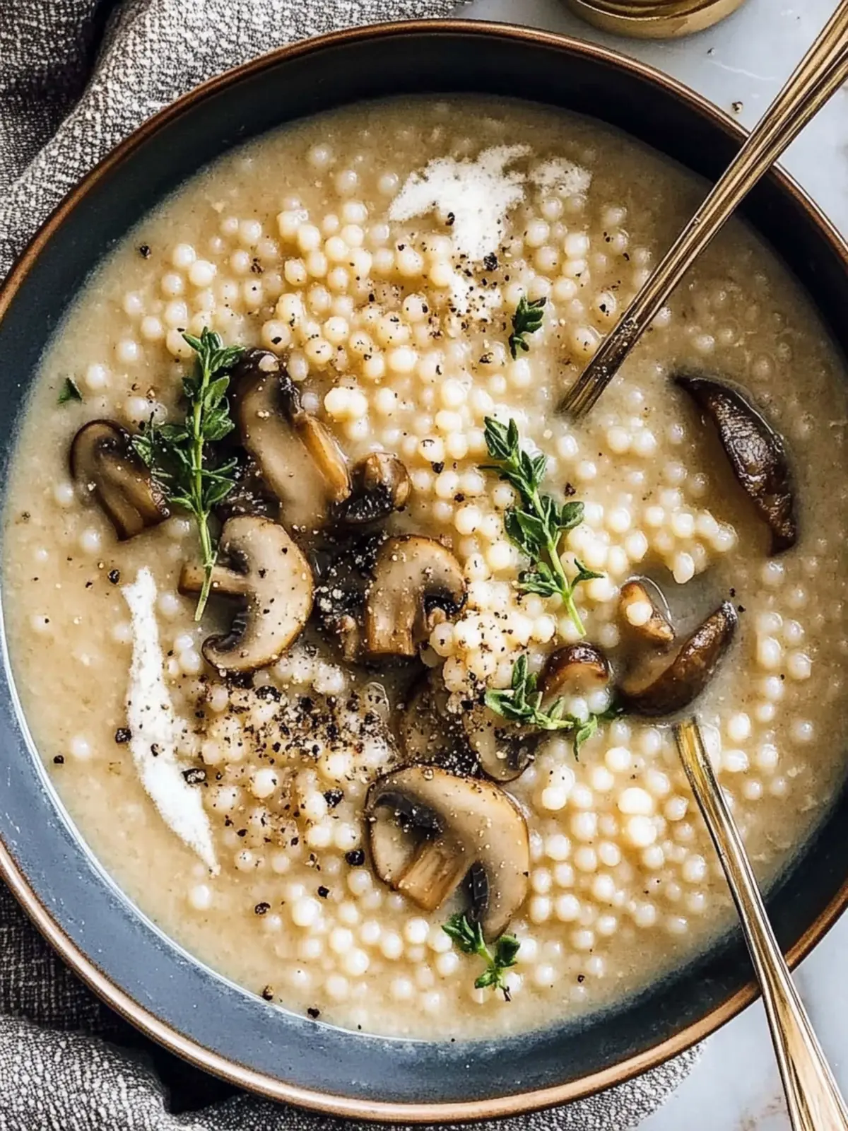 Creamy Mushroom & Pearl Couscous Soup: Your New Cozy Favorite 5 Creamy Mushroom & Pearl Couscous Soup