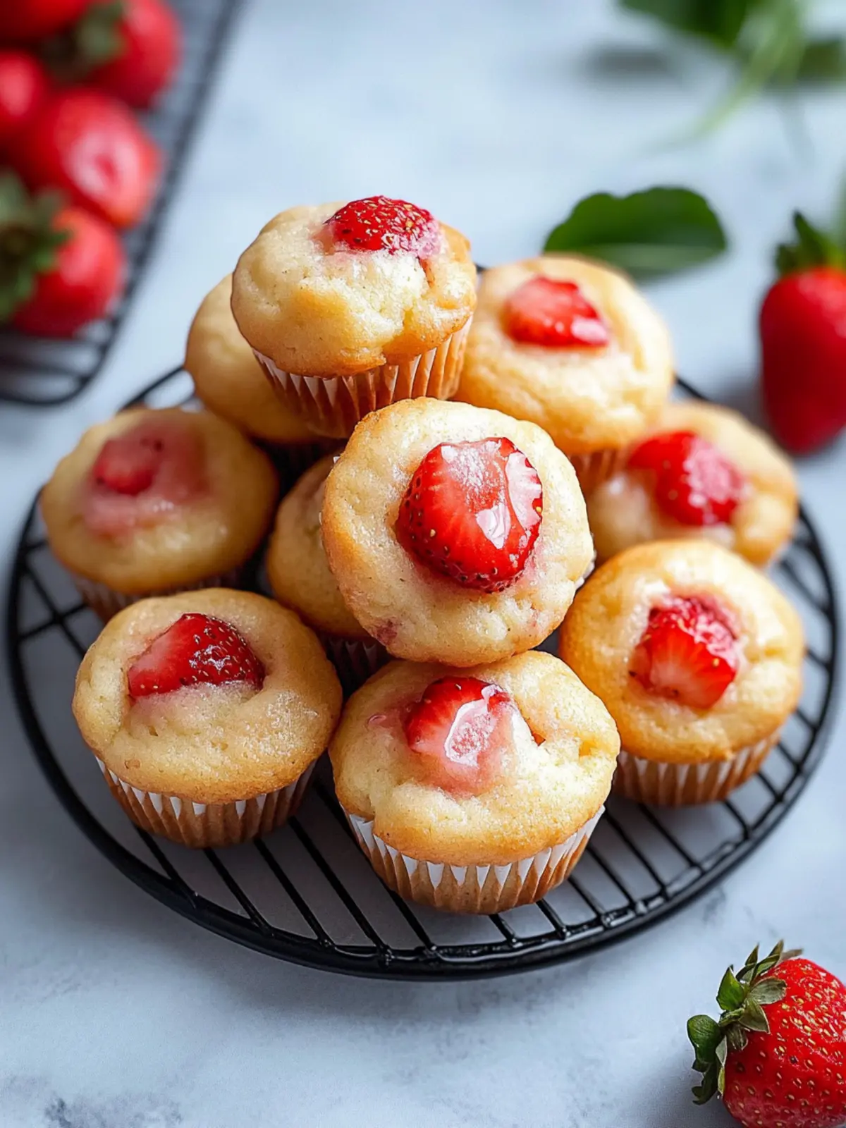 Sweet Strawberry Yogurt Mini Muffins for Guilt-Free Snacking 2 Strawberry Yogurt Mini Muffins