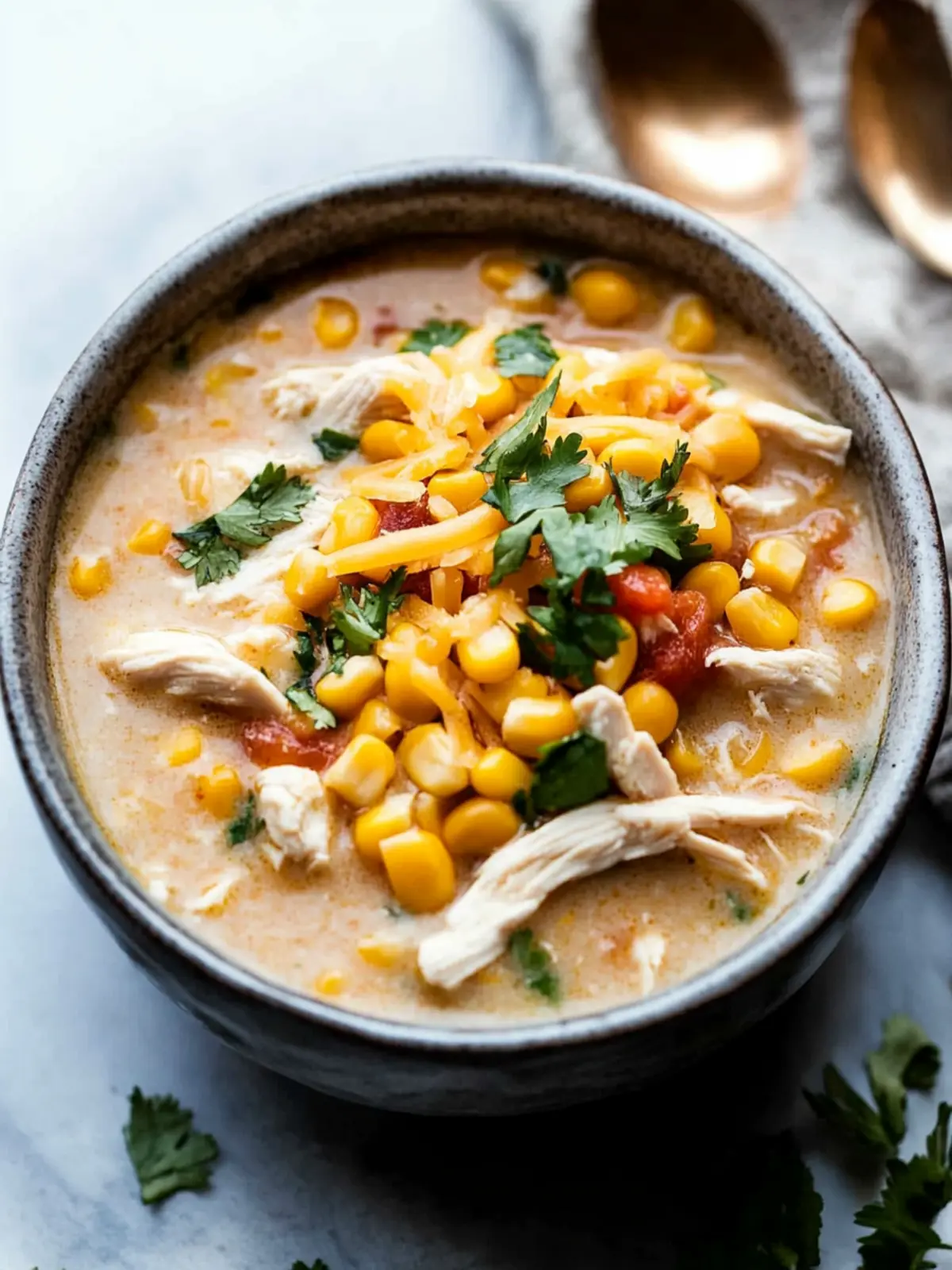 Savory Sweet Corn & Pepper Jack White Chicken Chili Delight 5 Sweet Corn & Pepper Jack White Chicken Chili