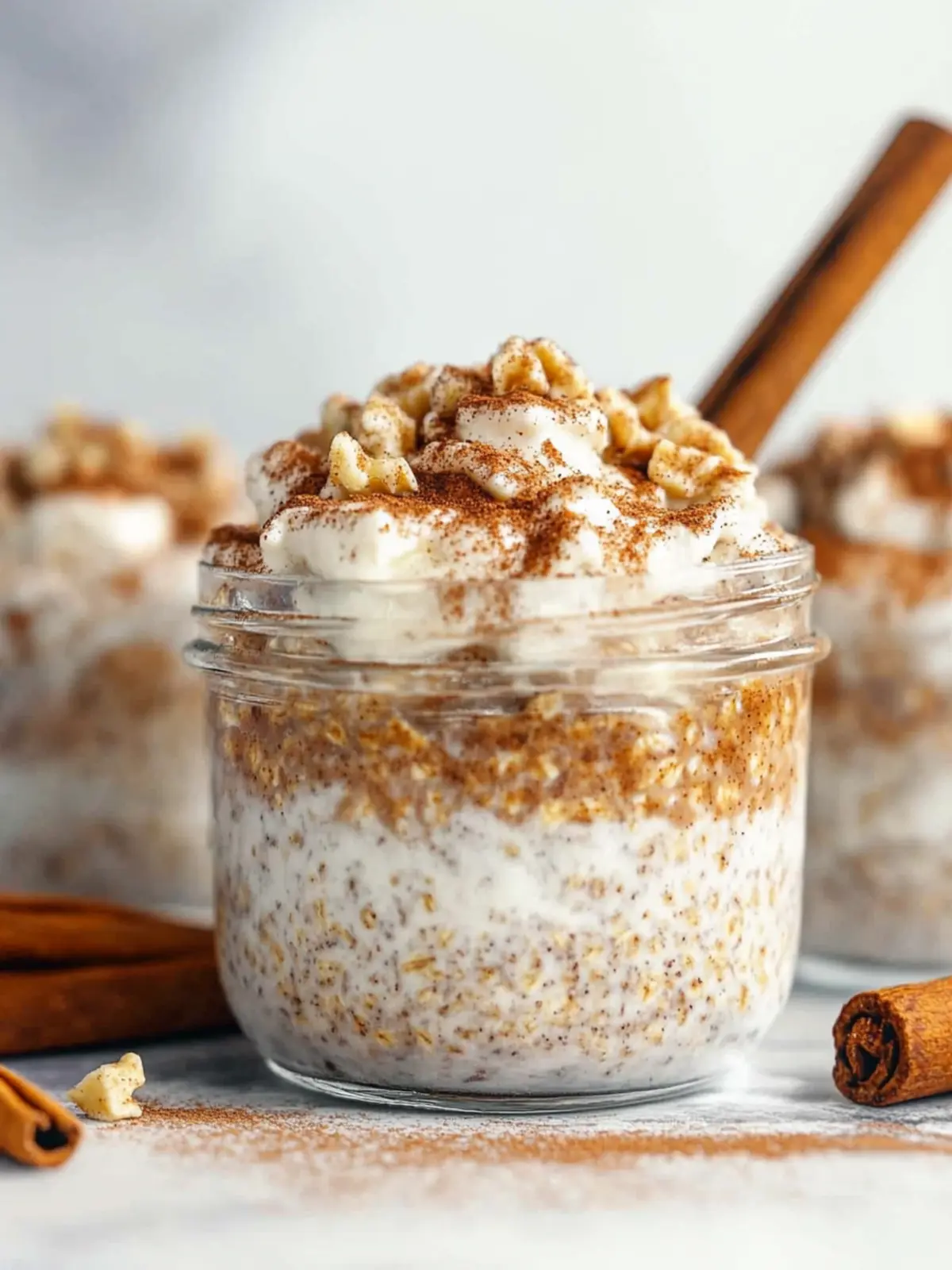 Cinnamon Roll Overnight Oats for a Sweet, Vegan Breakfast 5 Cinnamon Roll Overnight Oats