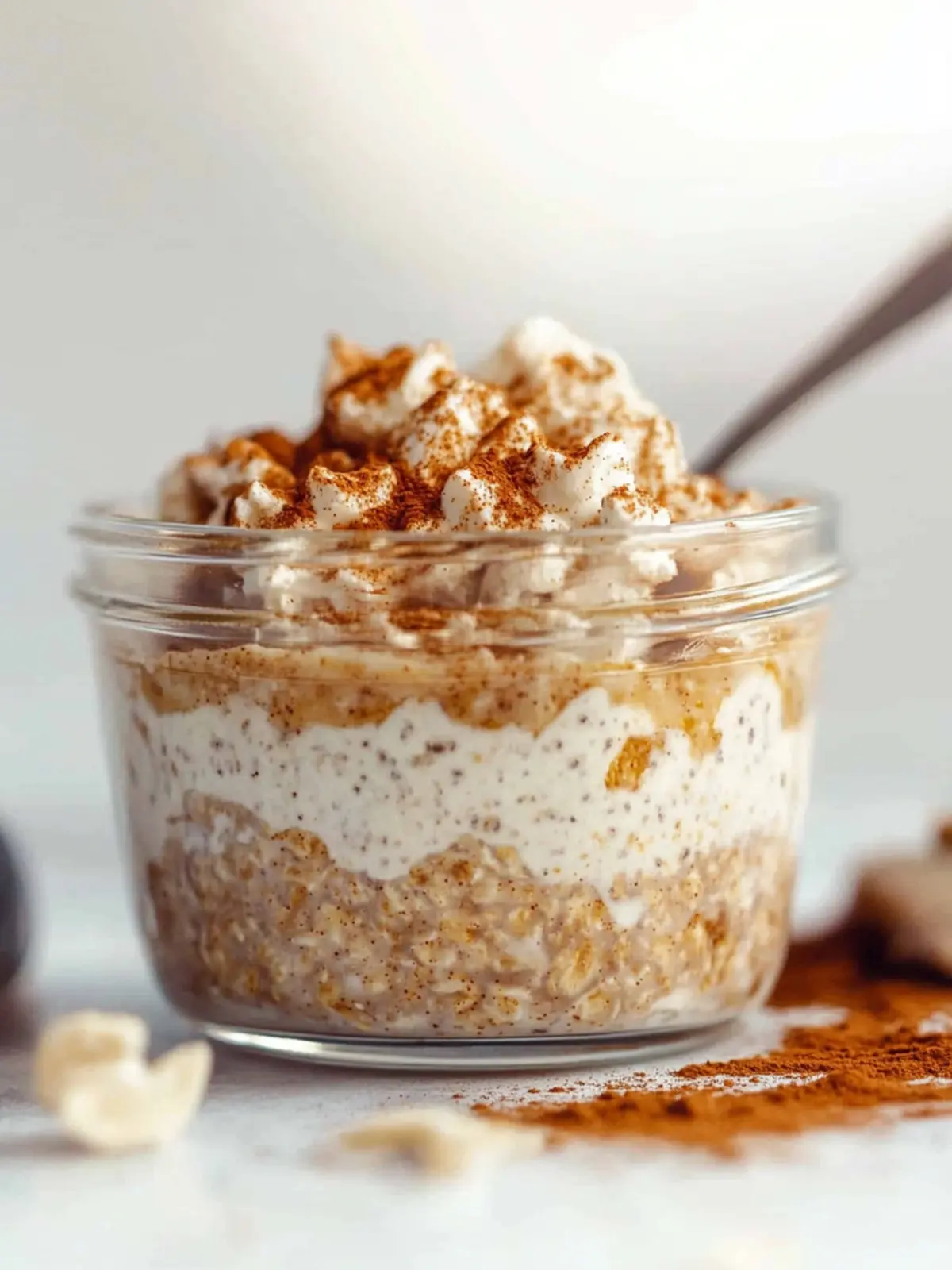 Cinnamon Roll Overnight Oats for a Sweet, Vegan Breakfast 3 Cinnamon Roll Overnight Oats