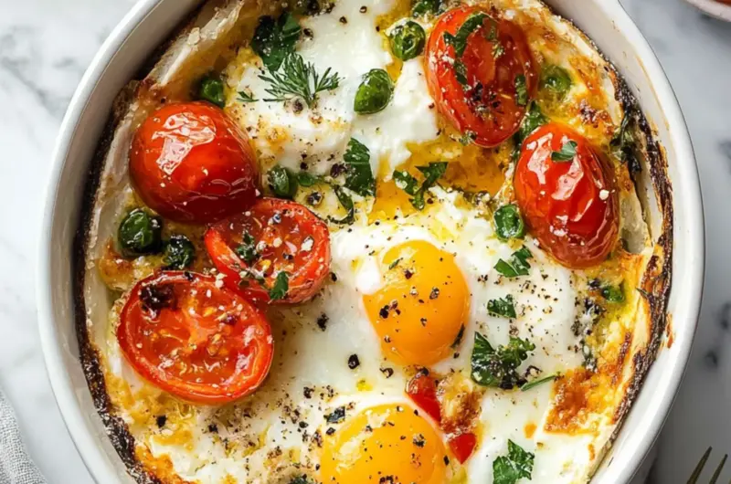 Baked Feta Eggs