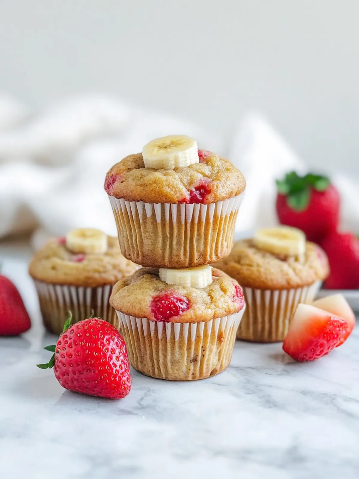 Delicious Strawberry Banana Yogurt Muffins You’ll Love 3 Strawberry Banana Yogurt Muffins