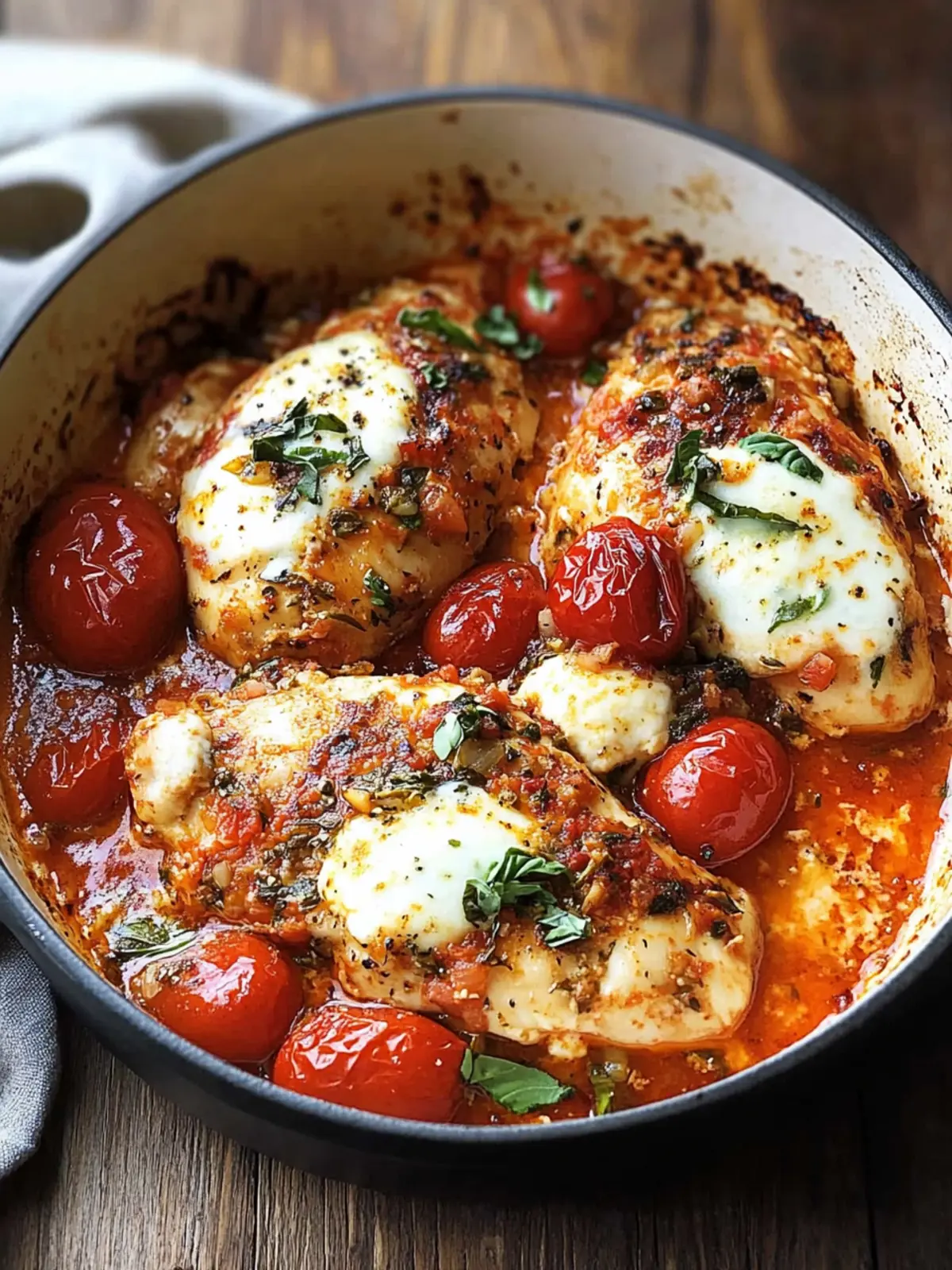 Garlic Tomato Chicken with Mozzarella: Comfort Food Made Easy 3 Garlic Tomato Chicken with Mozzarella