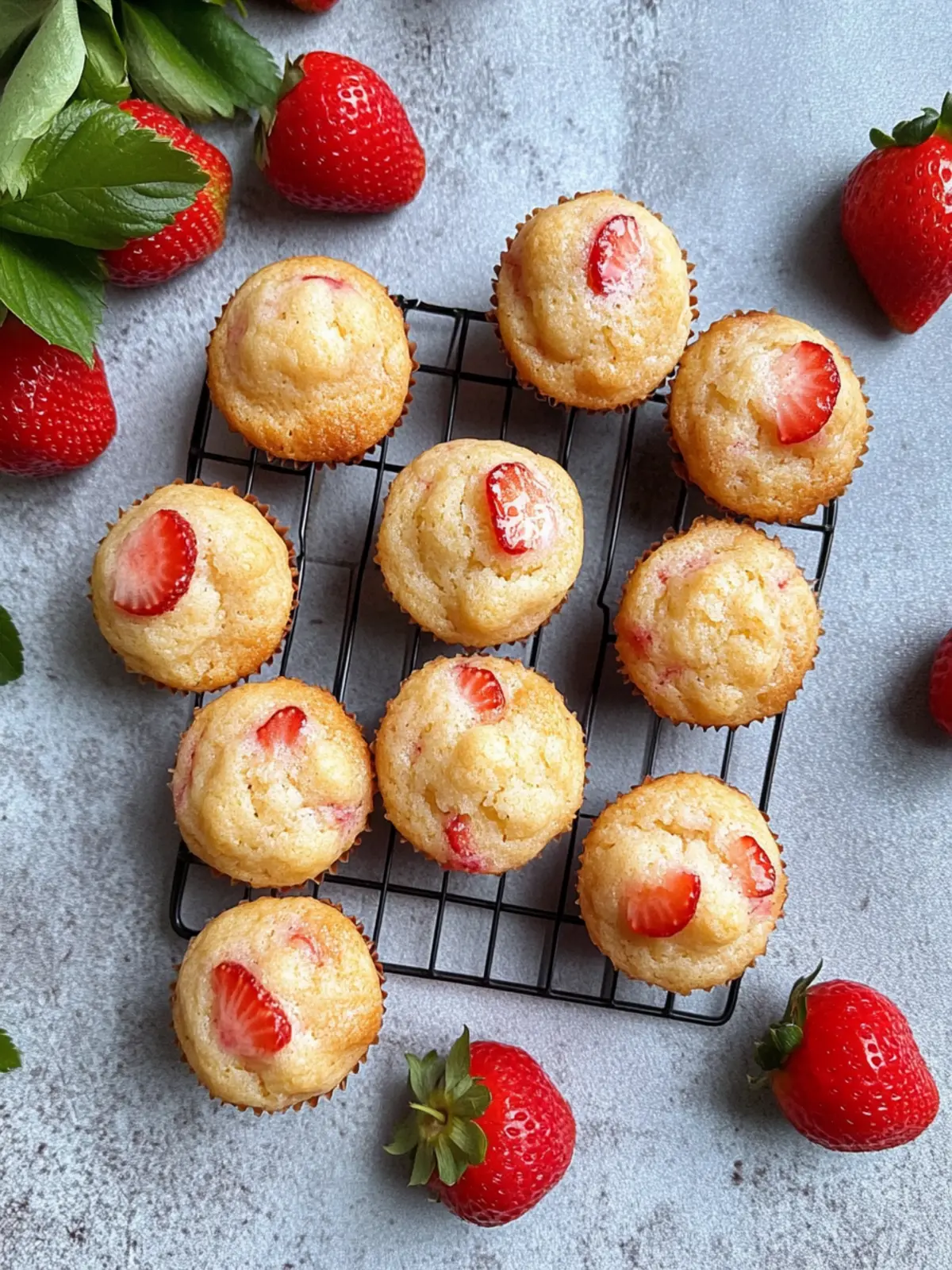 Sweet Strawberry Yogurt Mini Muffins for Guilt-Free Snacking 3 Strawberry Yogurt Mini Muffins