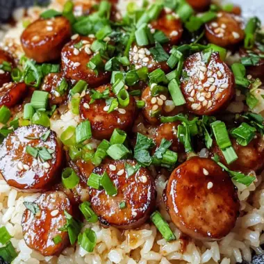 Sticky Honey Garlic Smoked Sausage Rice for Busy Weeknights 10 Sticky Honey Garlic Smoked Sausage Rice