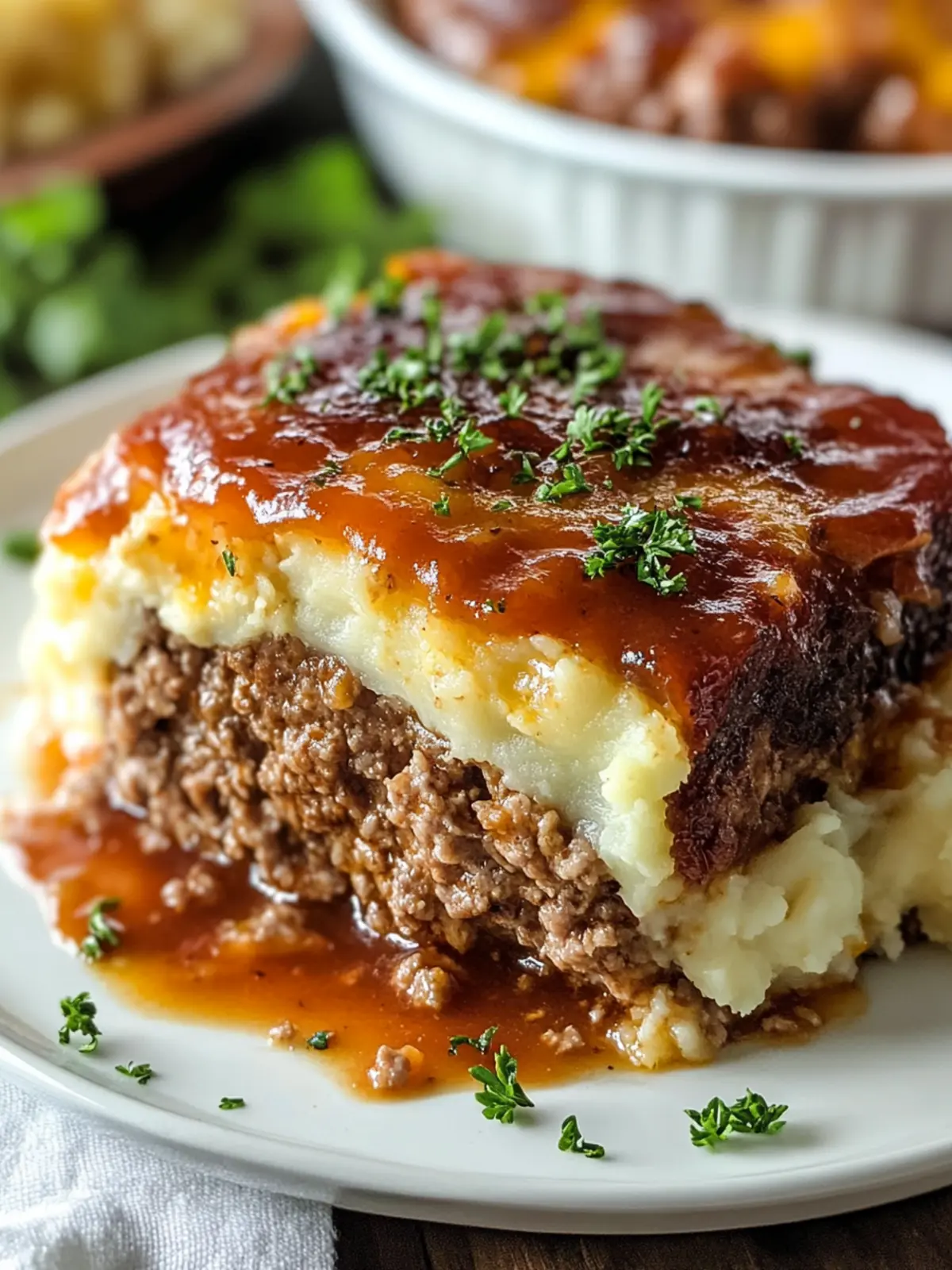 Melt-in-Your-Mouth Meatloaf with Mashed Potatoes and Cheese 3 Meatloaf with Mashed Potatoes and Cheese