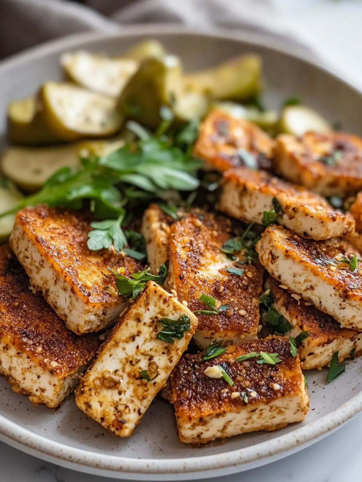 Crispy Herbed Tofu: Your New Favorite High-Protein Vegan Snack 4 Crispy Herbed Tofu