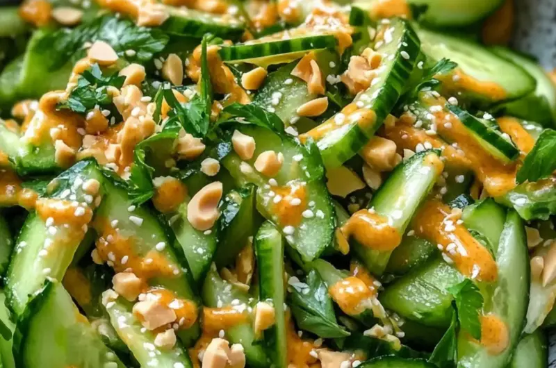 Cucumber and Peanut Butter Salad