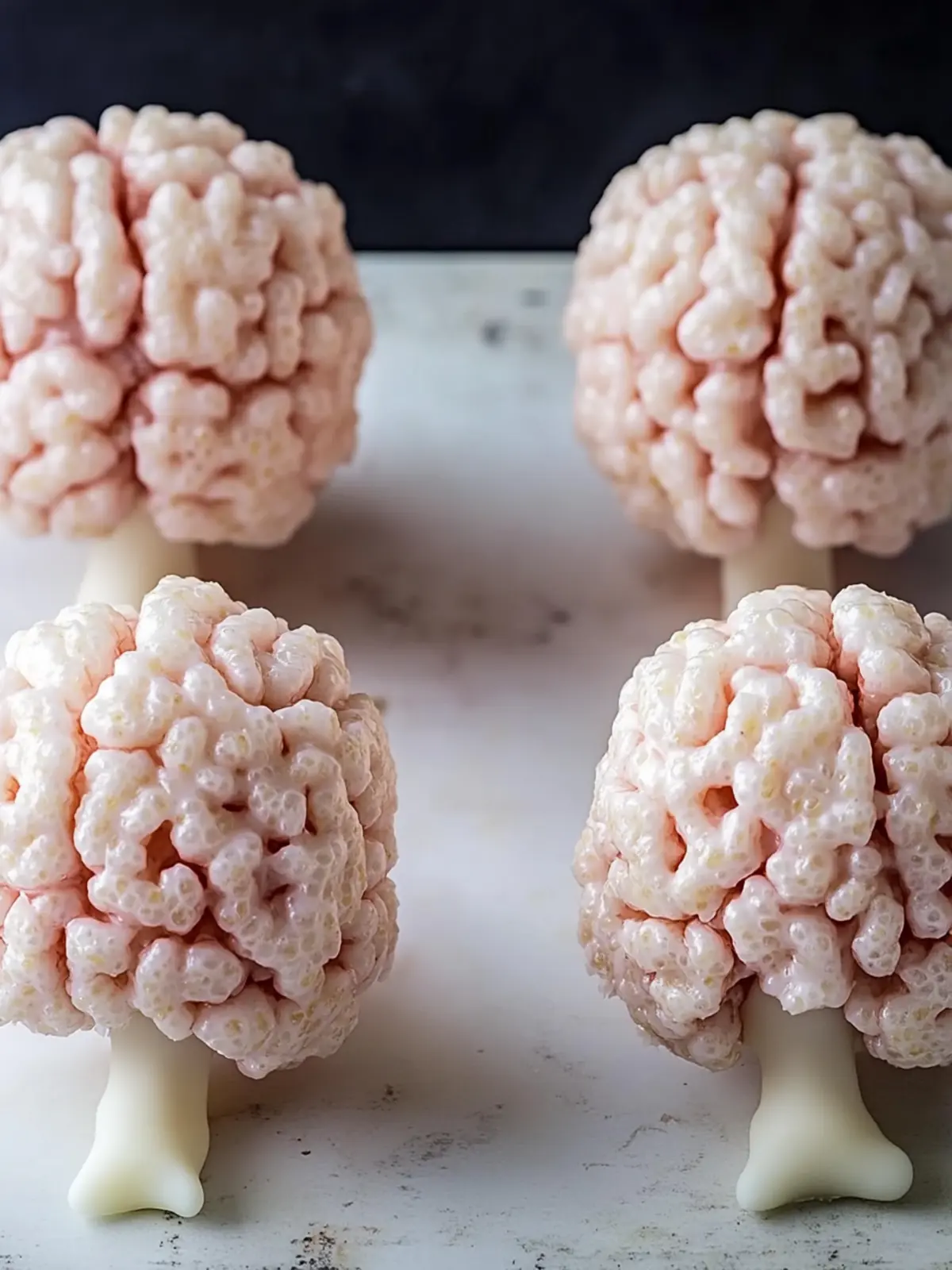 Marshmallow Rice Krispies Halloween Brains: Spooktacular Fun! 4 Marshmallow Rice Krispies Halloween Brains
