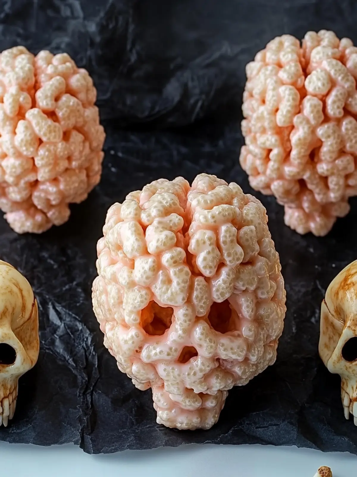 Marshmallow Rice Krispies Halloween Brains: Spooktacular Fun! 2 Marshmallow Rice Krispies Halloween Brains