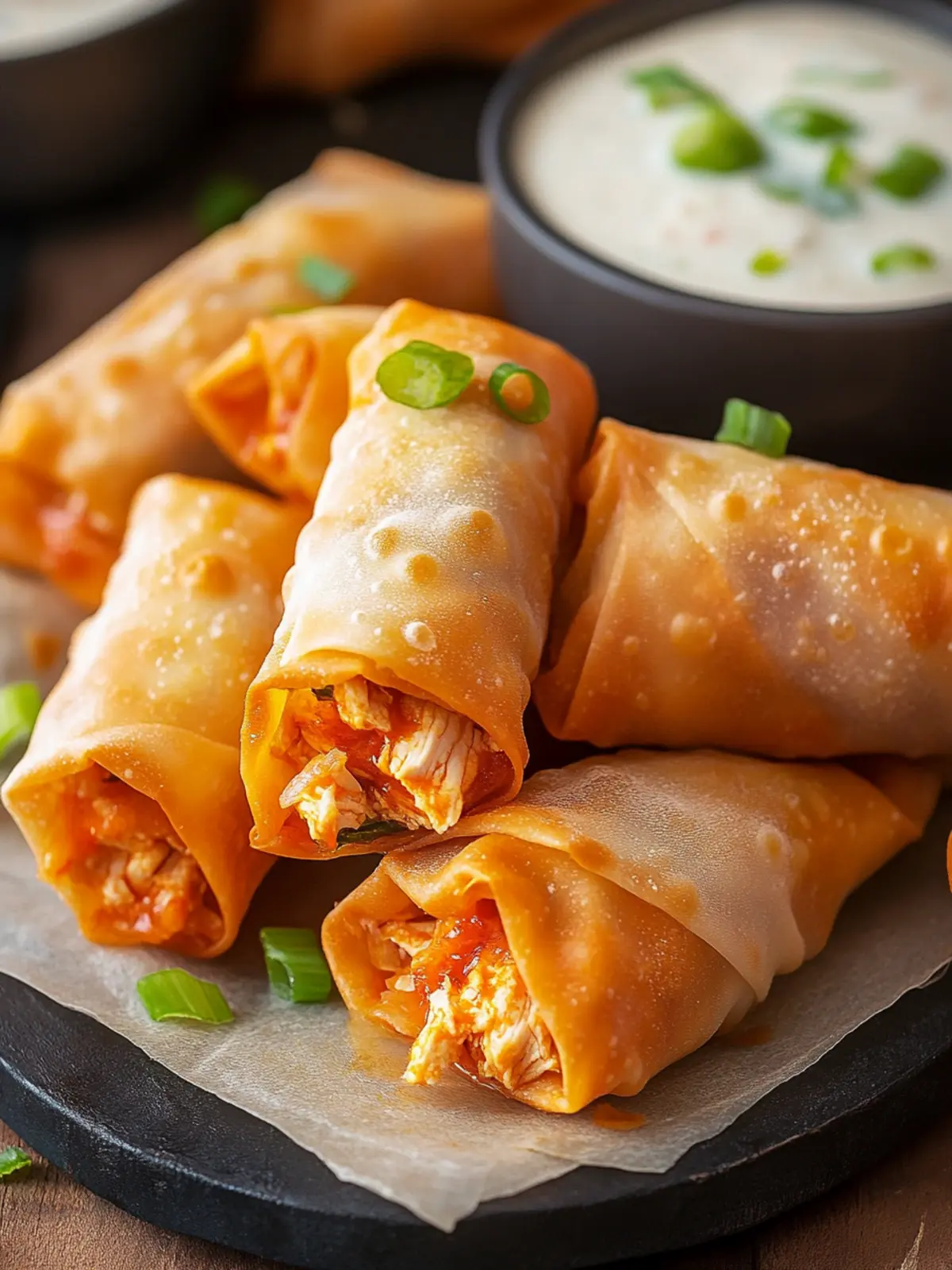 Irresistible Buffalo Chicken Egg Rolls for Game Day Bliss 2 Buffalo Chicken Egg Rolls