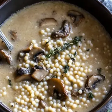 Creamy Mushroom & Pearl Couscous Soup: Cozy Comfort in 30 Minutes 9 Creamy Mushroom & Pearl Couscous Soup