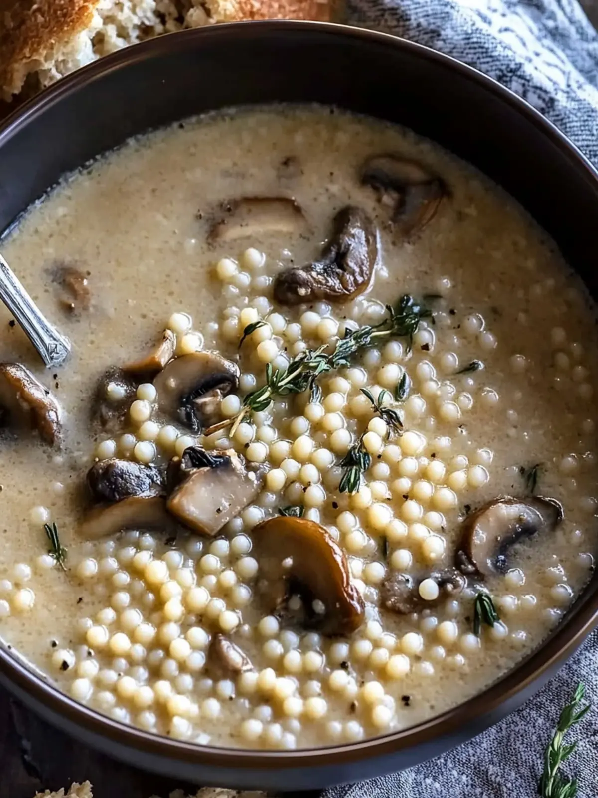 Creamy Mushroom & Pearl Couscous Soup: Cozy Comfort in 30 Minutes 5 Creamy Mushroom & Pearl Couscous Soup