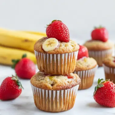 Delicious Strawberry Banana Yogurt Muffins You’ll Love 9 Strawberry Banana Yogurt Muffins
