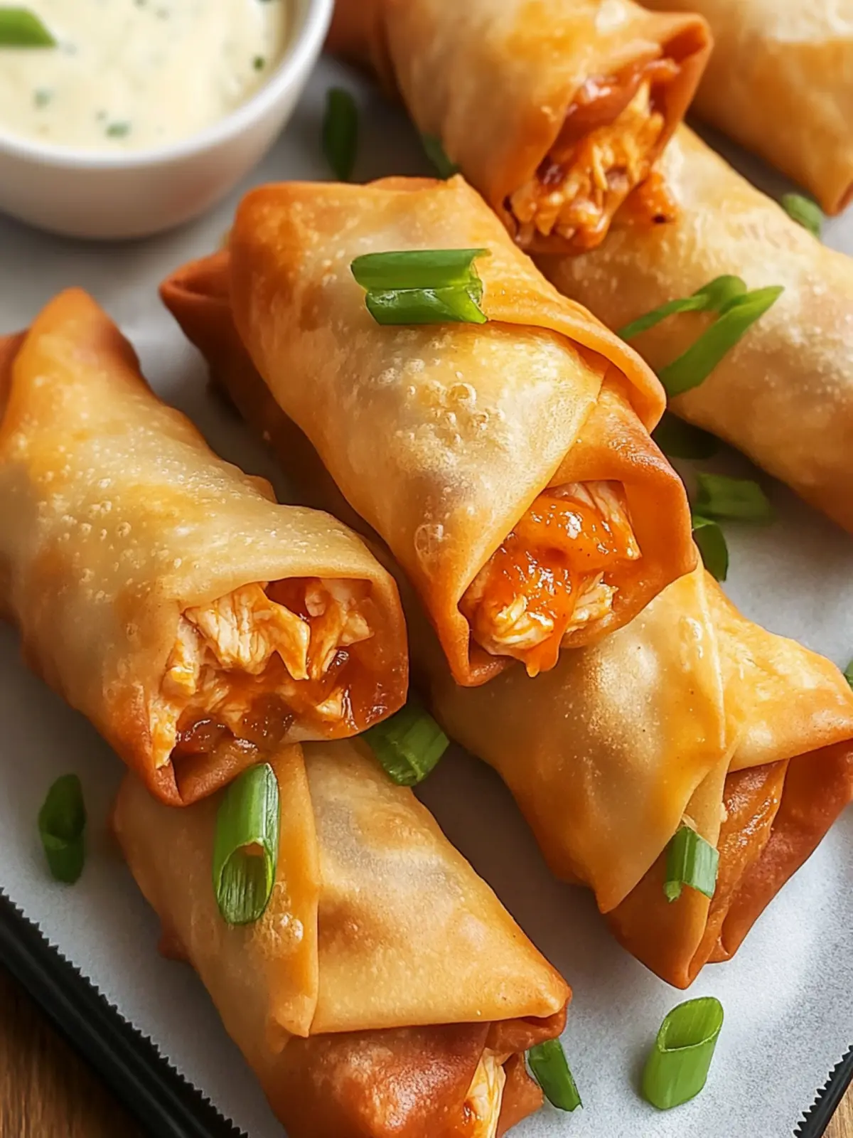 Irresistible Buffalo Chicken Egg Rolls for Game Day Bliss 3 Buffalo Chicken Egg Rolls