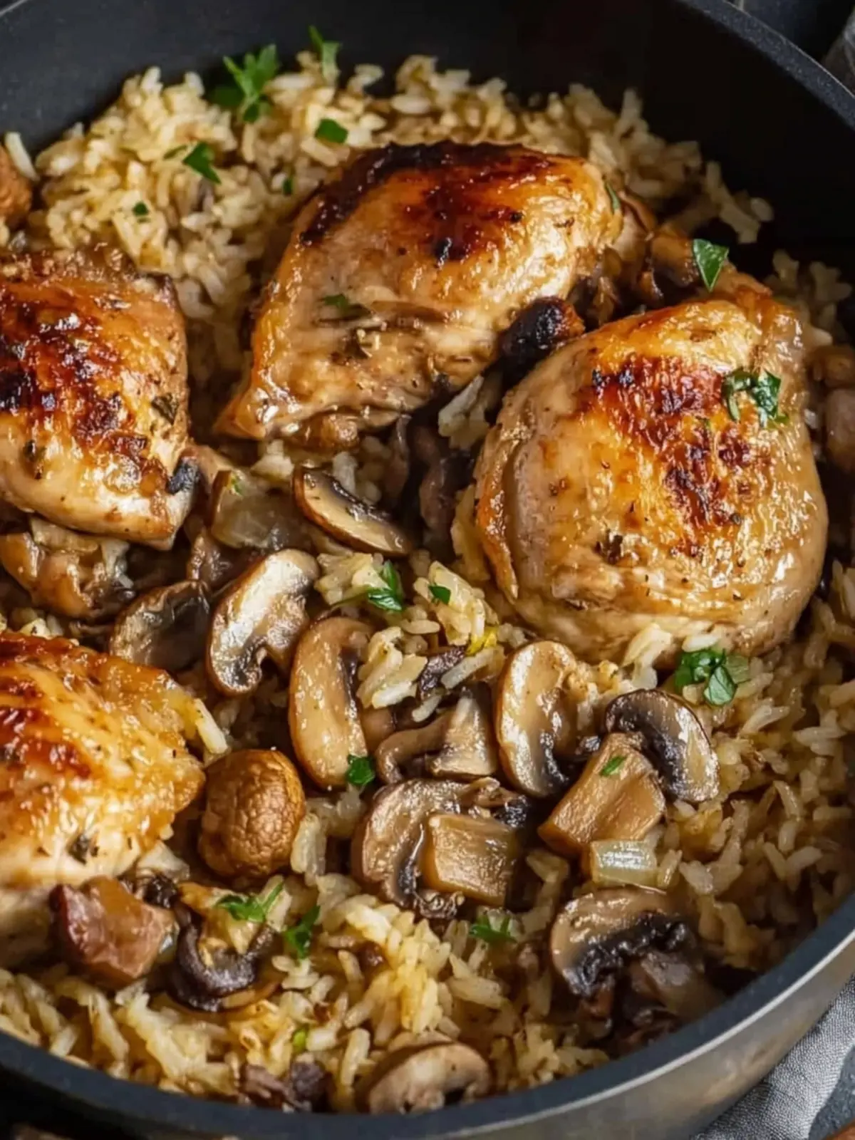 One Pot Mushroom Chicken and Rice for Cozy Nights In 2 One Pot Mushroom Chicken and Rice