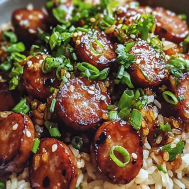 Sticky Honey Garlic Smoked Sausage Rice: Quick Comfort Bliss 9 Sticky Honey Garlic Smoked Sausage Rice