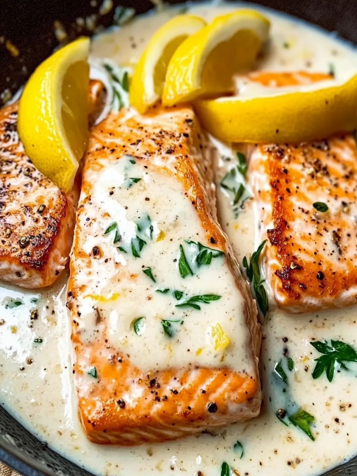 Delicious Salmon With Lemon Cream Sauce in 30 Minutes 4 Salmon With Lemon Cream Sauce