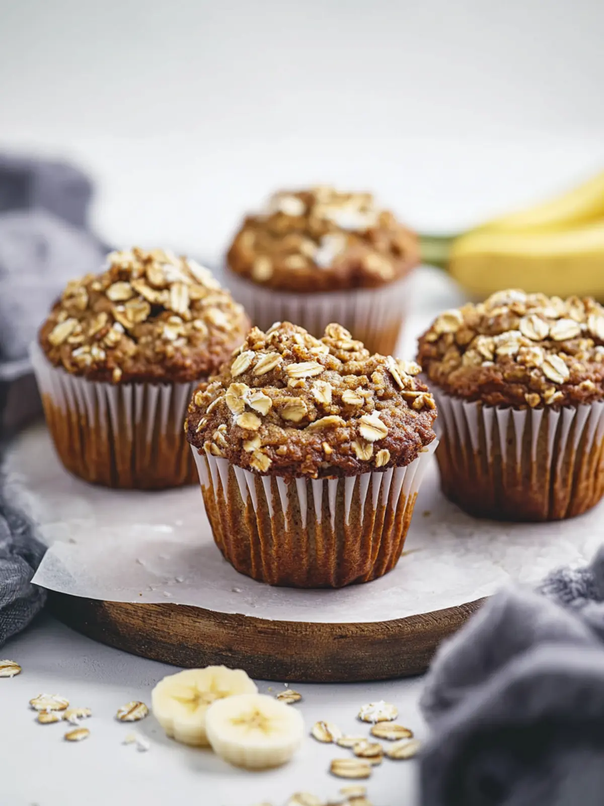Banana Oatmeal Muffins That Bring Joy to Your Mornings 4 Banana Oatmeal Muffins