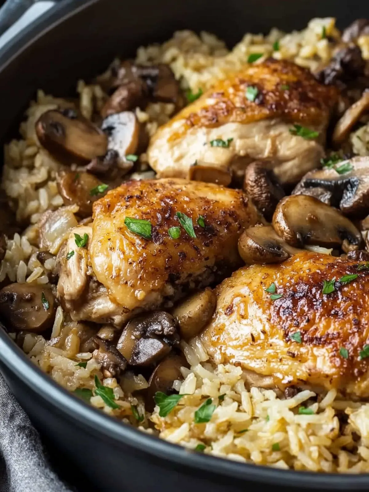 One Pot Mushroom Chicken and Rice for Cozy Nights In 3 One Pot Mushroom Chicken and Rice