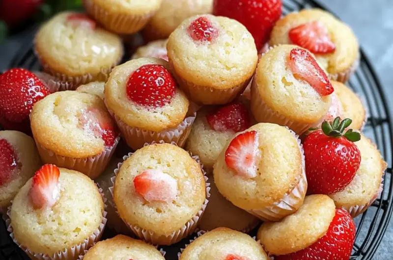 Strawberry Yogurt Mini Muffins