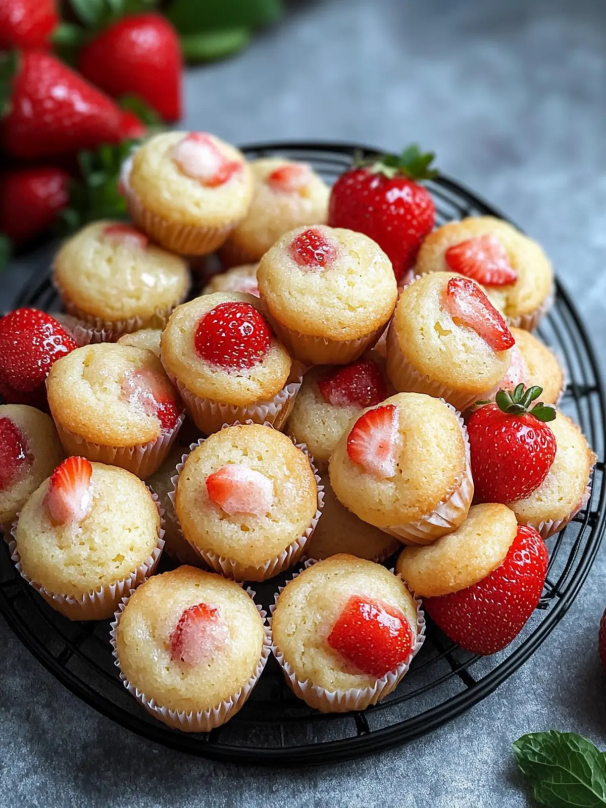 Sweet Strawberry Yogurt Mini Muffins for Guilt-Free Snacking 5 Strawberry Yogurt Mini Muffins
