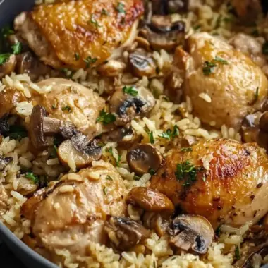 One Pot Mushroom Chicken and Rice for Cozy Nights In 9 One Pot Mushroom Chicken and Rice